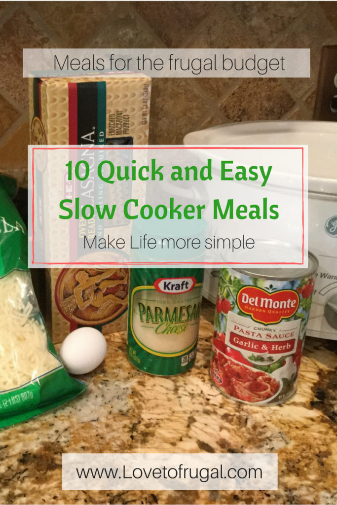 cheap and easy slow cooker meals