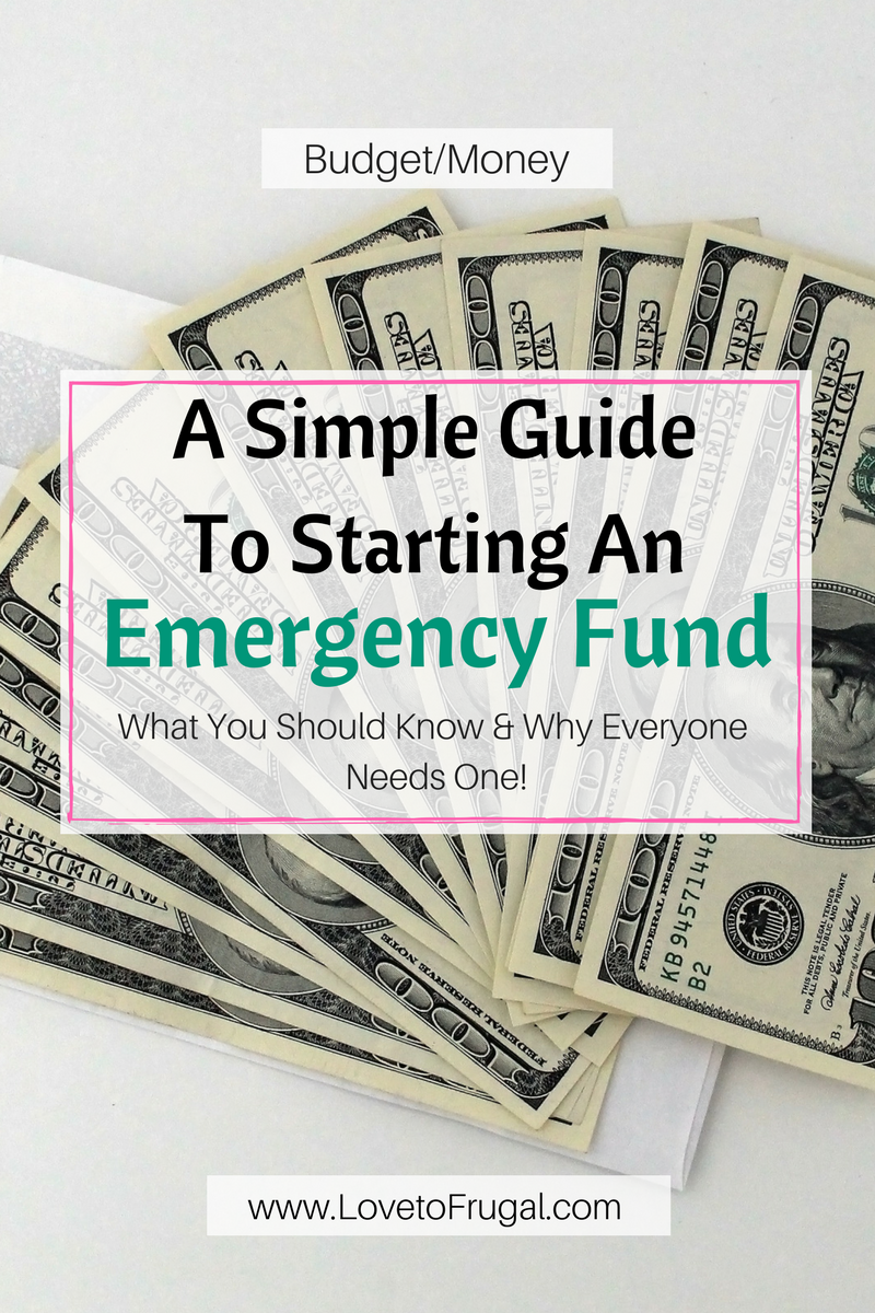 A Simple Guide to Starting An Emergency Fund