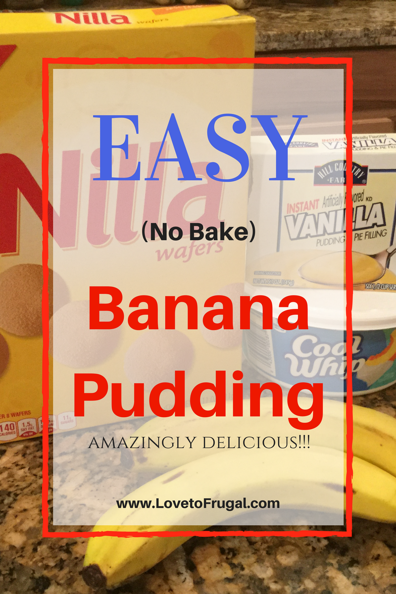 Easy No Bake Banana Pudding