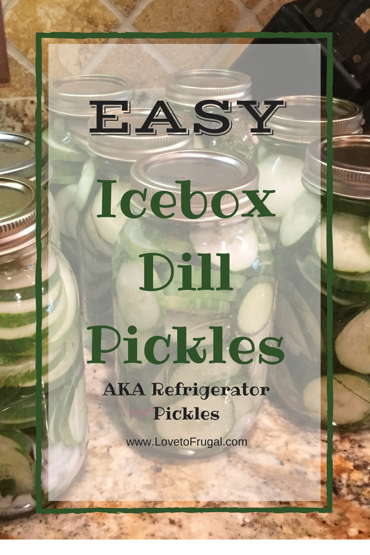 EASY Icebox Dill Pickles