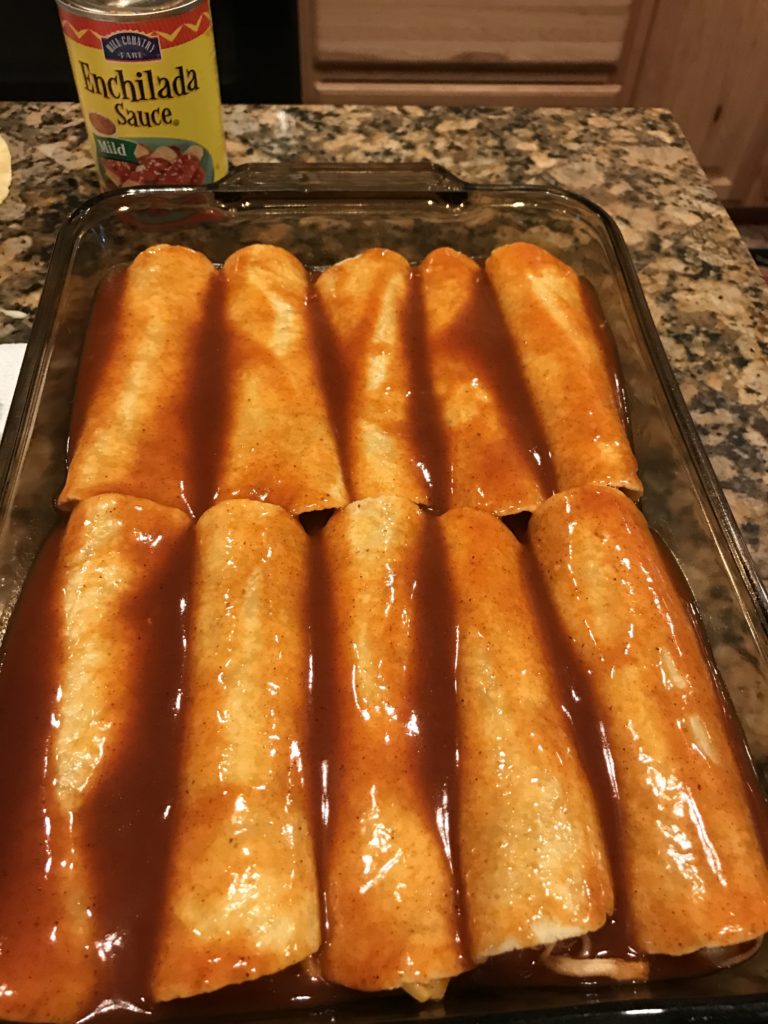 Easy Salsa Chicken Enchiladas