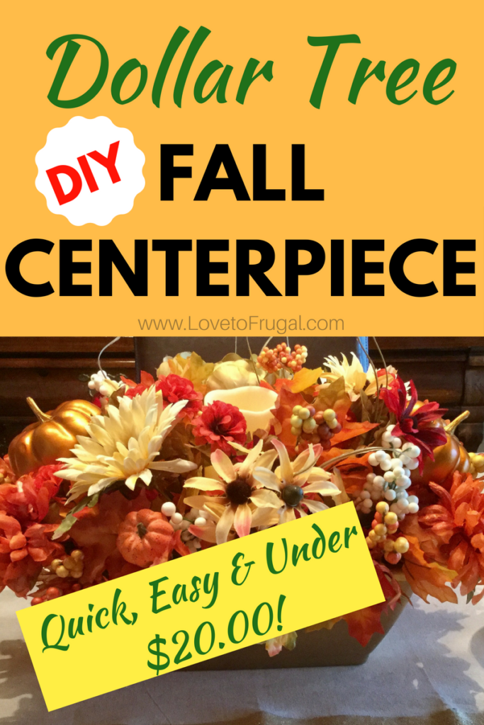 DIY Dollar Tree Fall Centerpiece