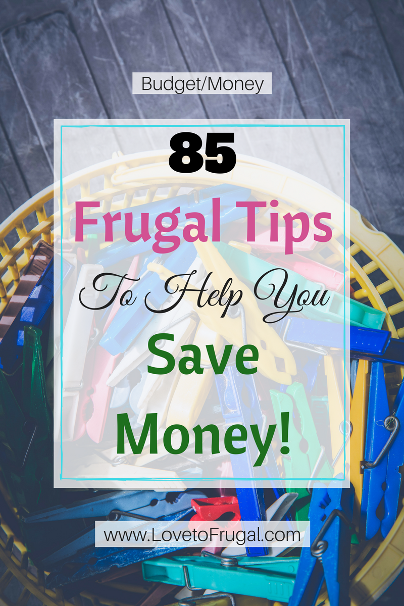 Frugal Tips To Help You Save Money