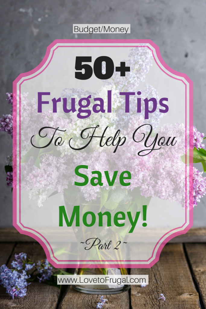 Frugal Ways To Save Money