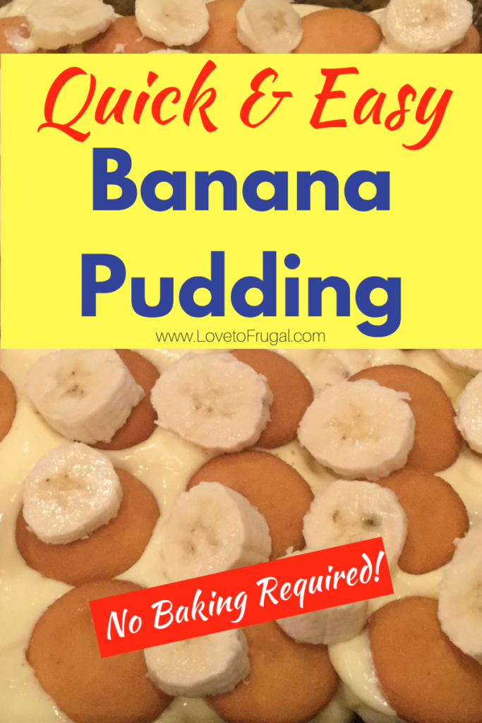 Easy No Bake Banana Pudding