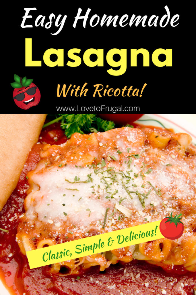easy homemade lasagna with ricotta