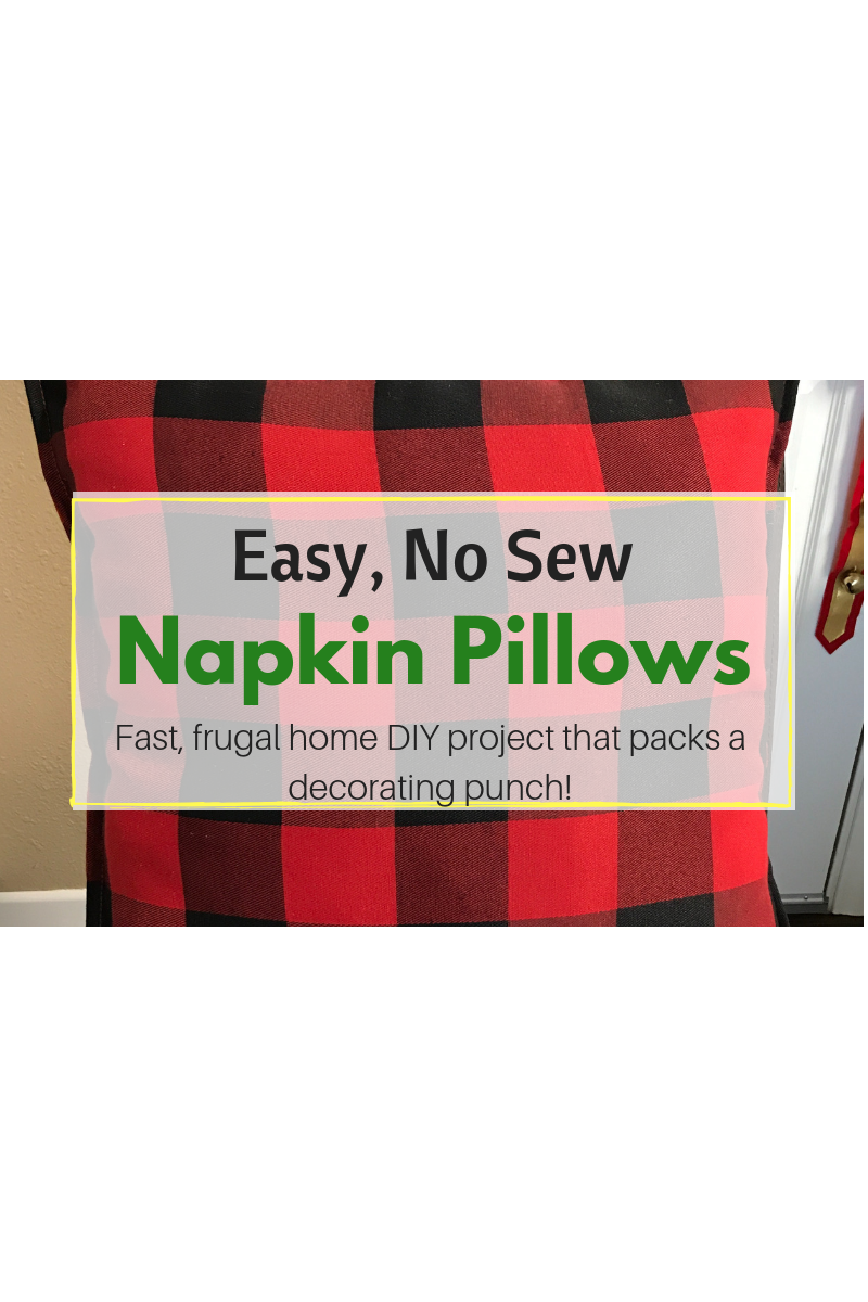 Easy DIY No Sew Napkin Pillows