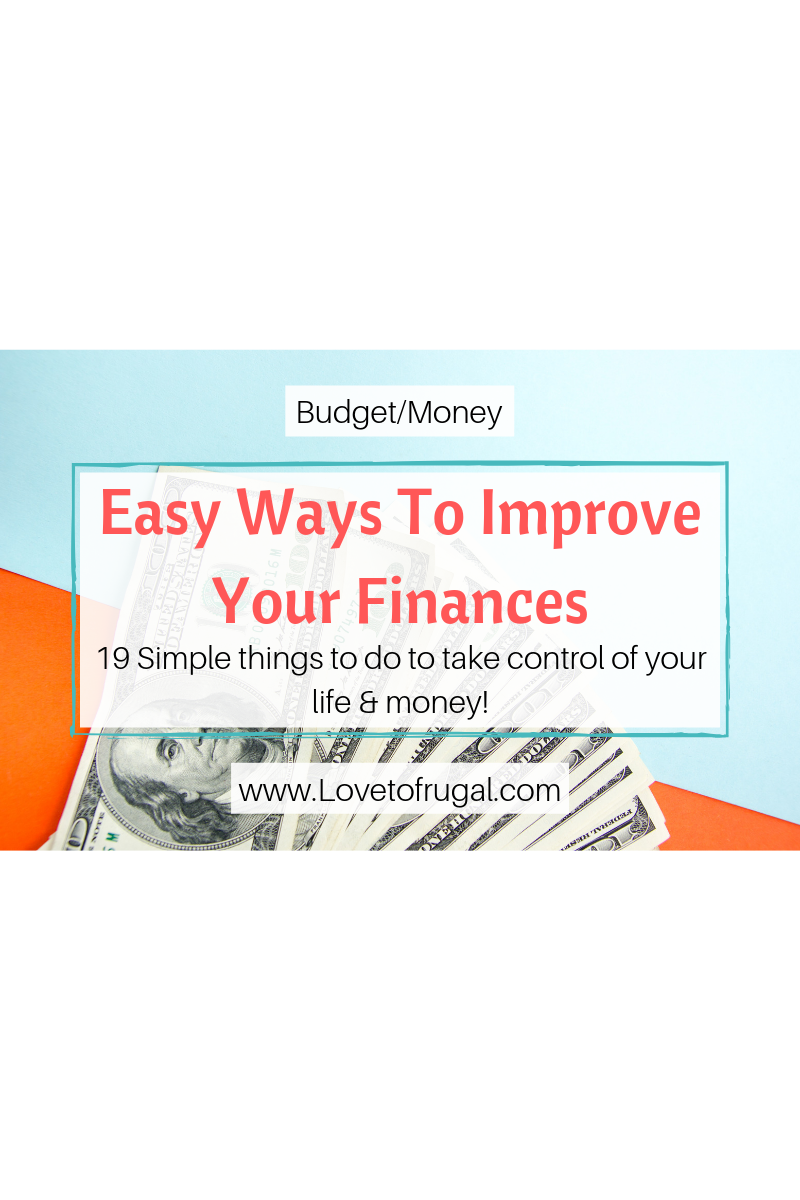 Easy Ways To Improve Your Finances