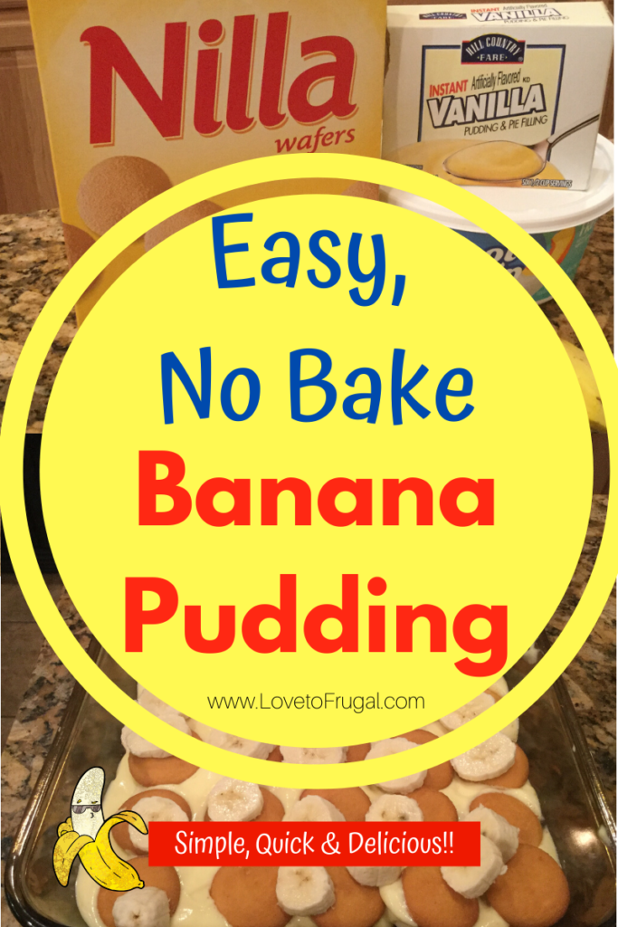 Easy No Bake Banana Pudding