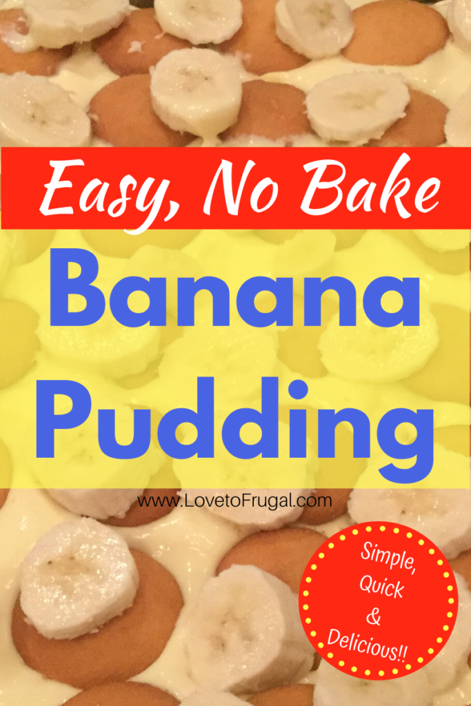 Easy No Bake Banana Pudding