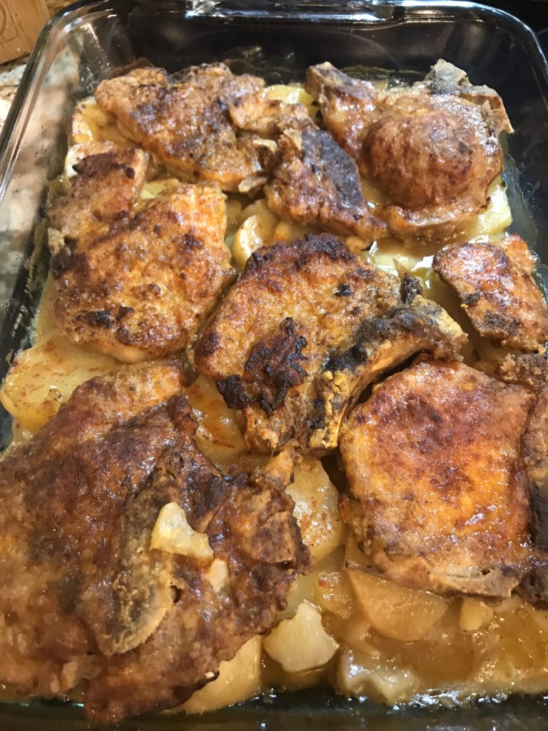 pork chops and scalloped potatoes