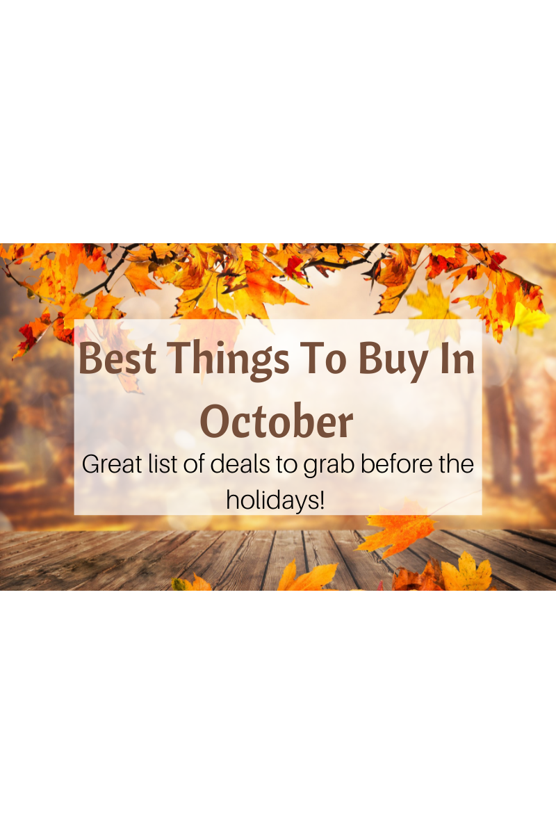 Best Things To Buy In October