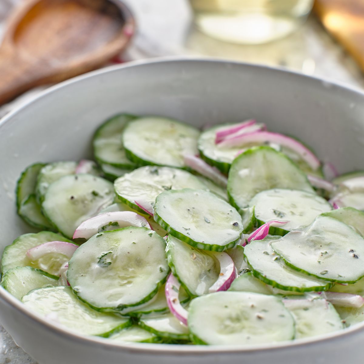 Creamy Cucumber Salad With Ranch Dressing