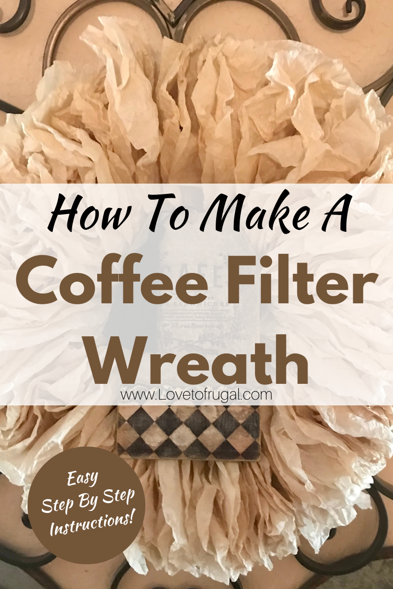 how to make a coffee filter wreath