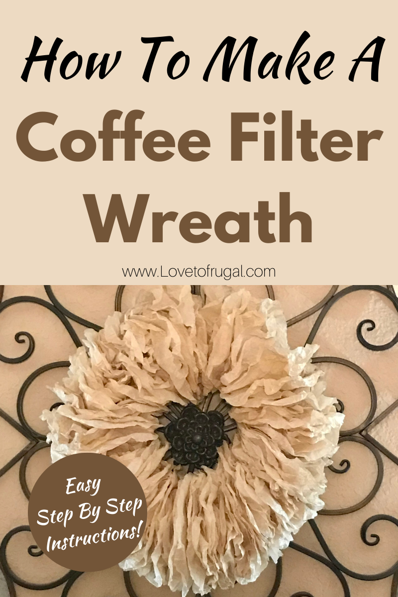 how to make a coffee filter wreath