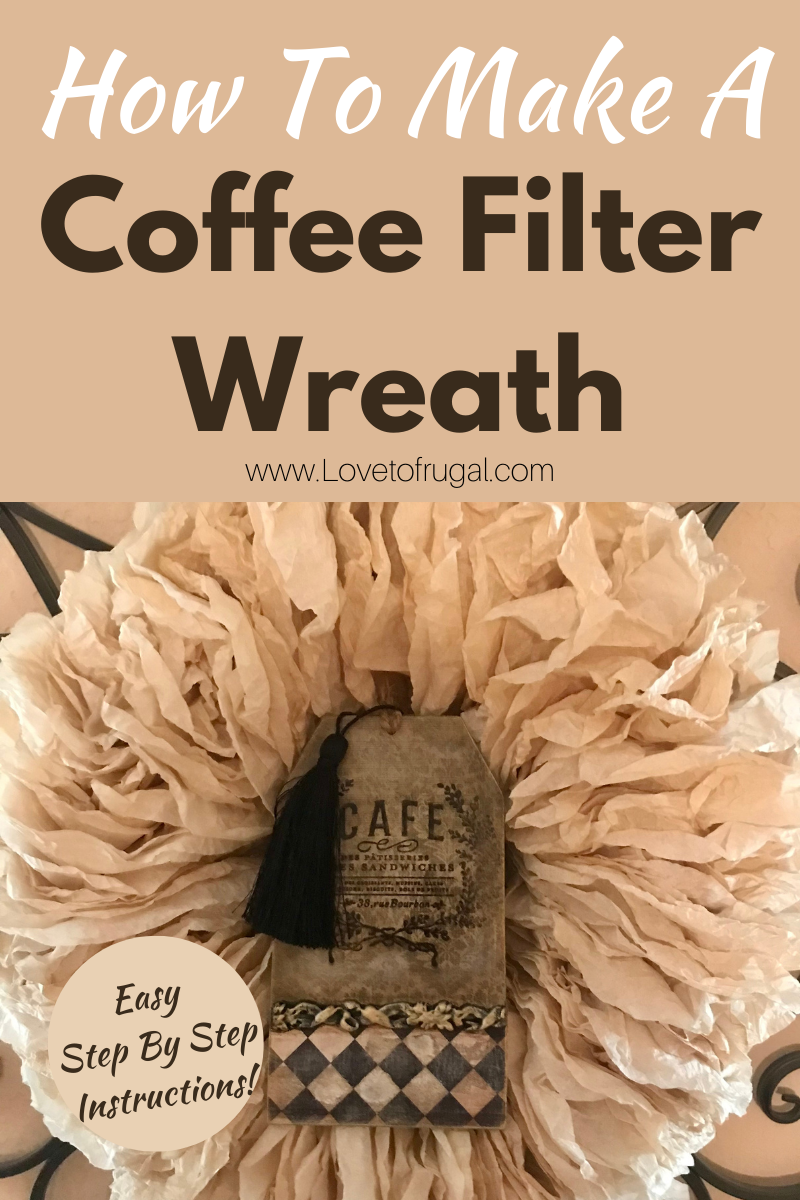 how to make a coffee filter wreath