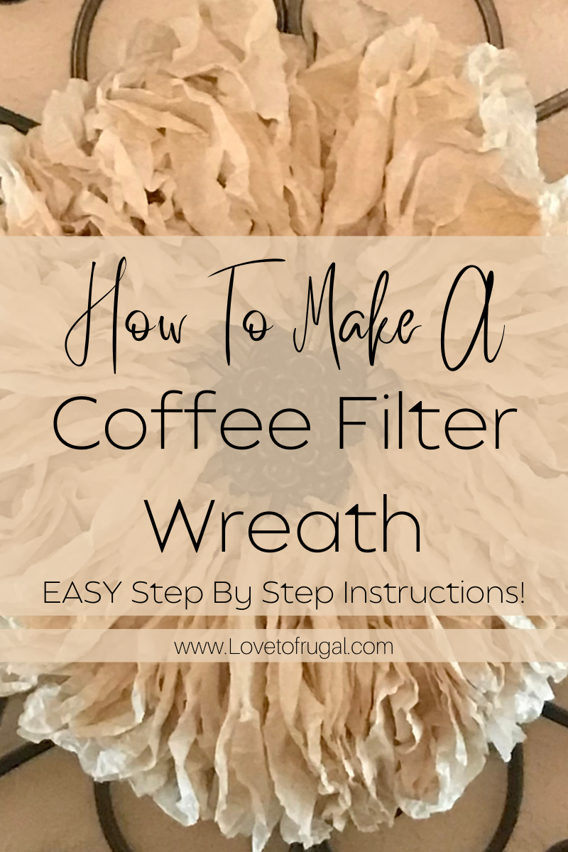 how to make a coffee filter wreath