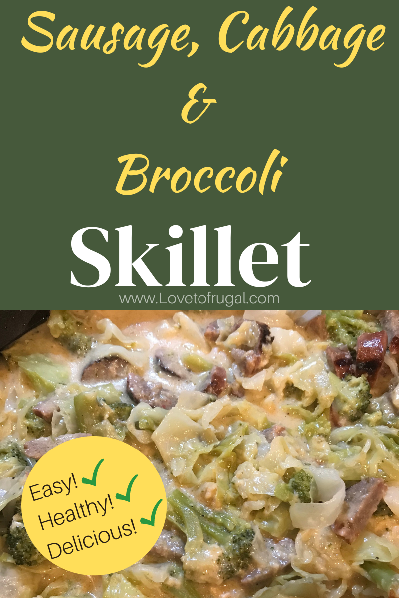 sausage cabbage broccoli skillet
