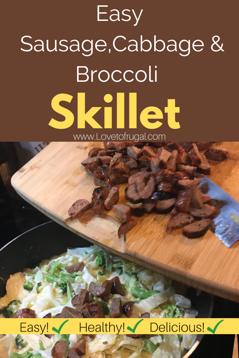 sausage cabbage broccoli skillet