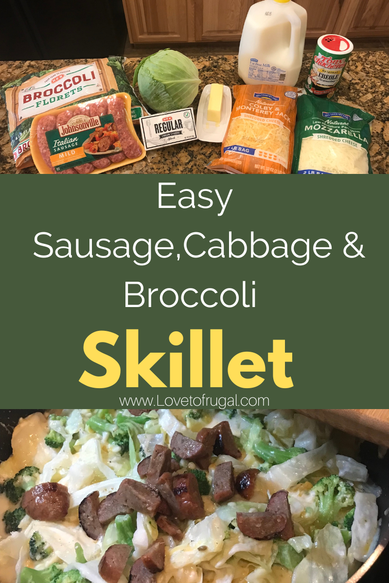 sausage cabbage broccoli skillet