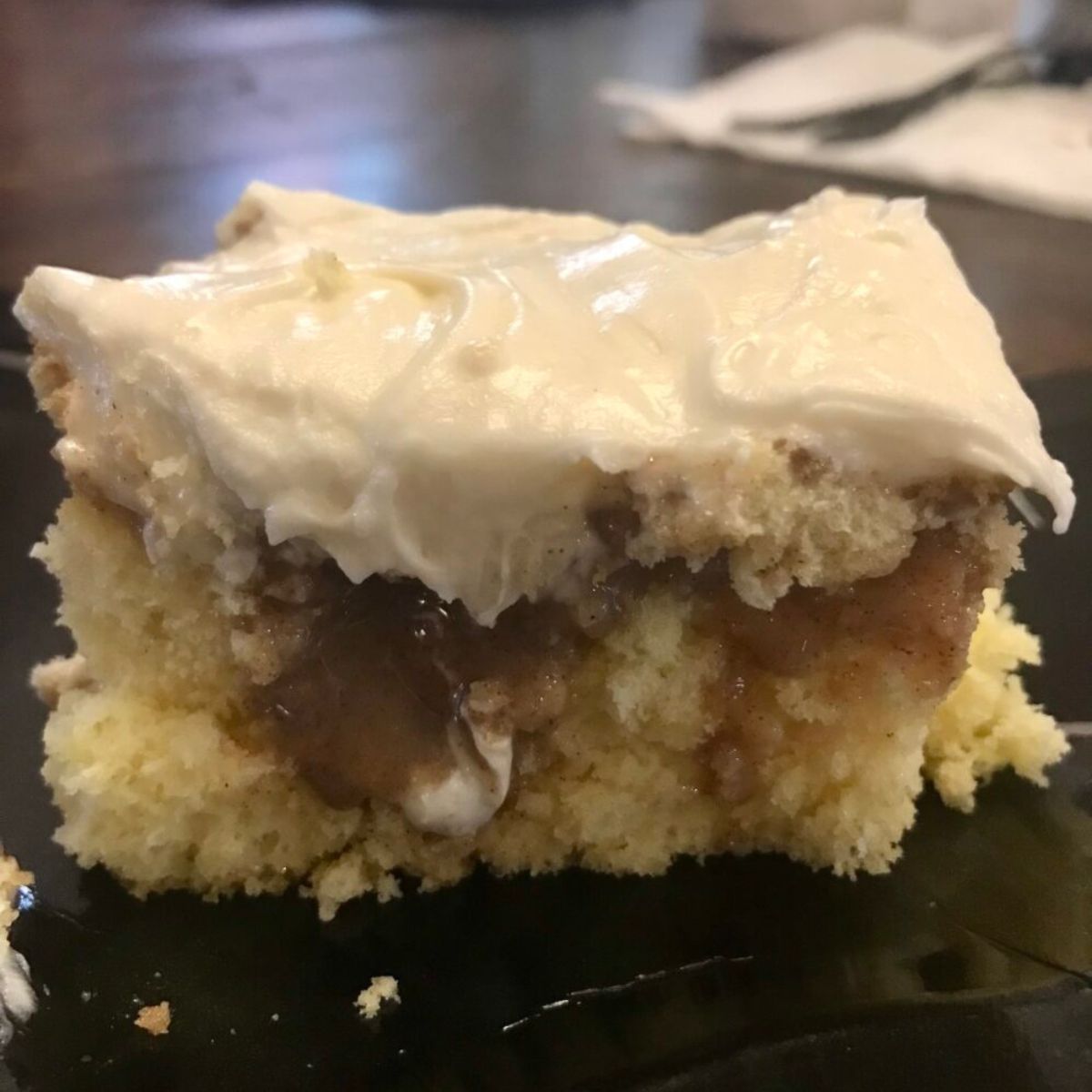 Cinnamon Roll Poke Cake