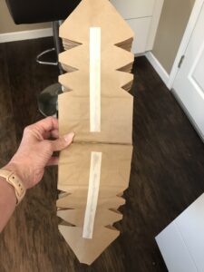 how to make paper bag snowflakes