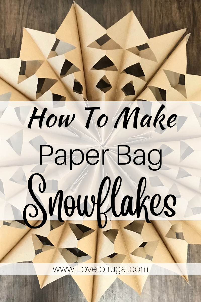 how to make paper bag snowflakes