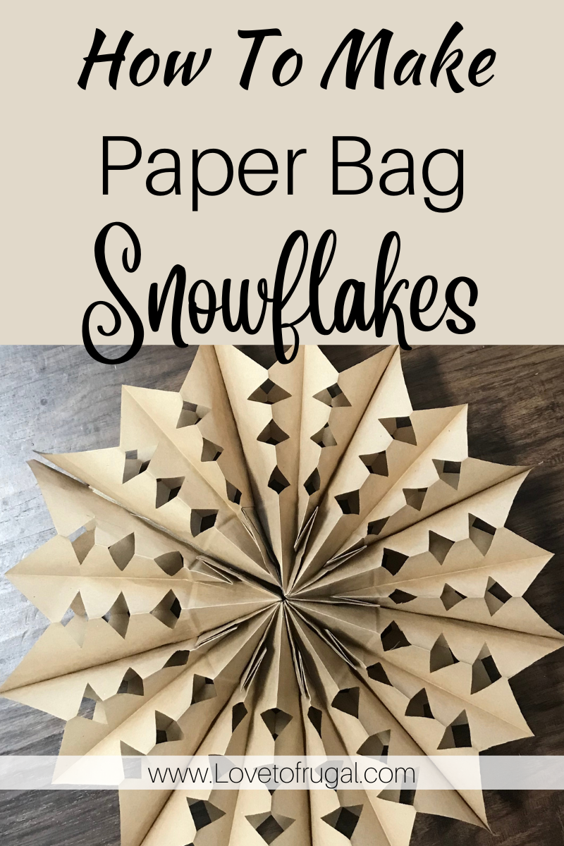 how to make paper bag snowflakes