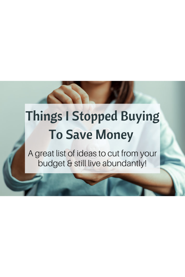 things I stopped buying to save money