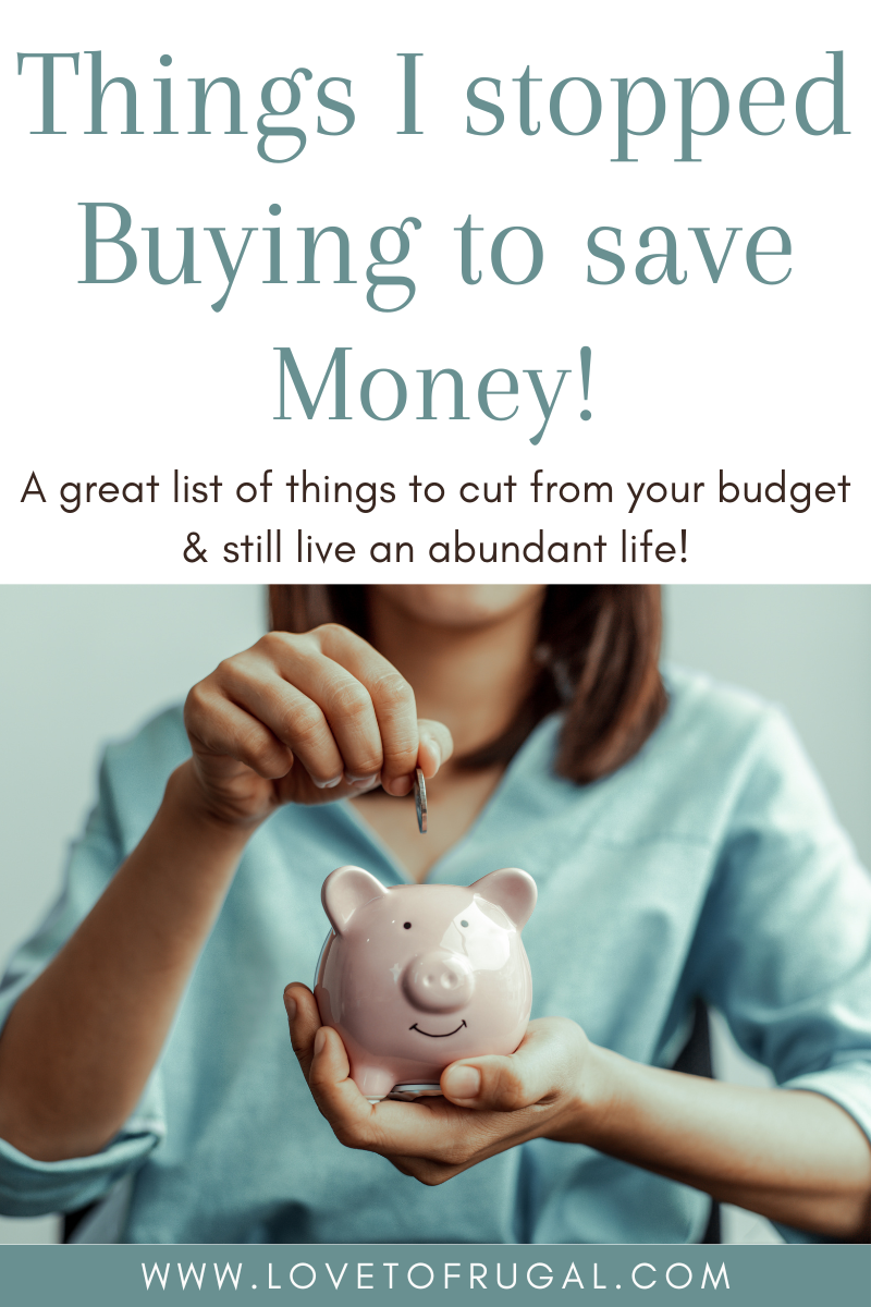 things I stopped buying to save money