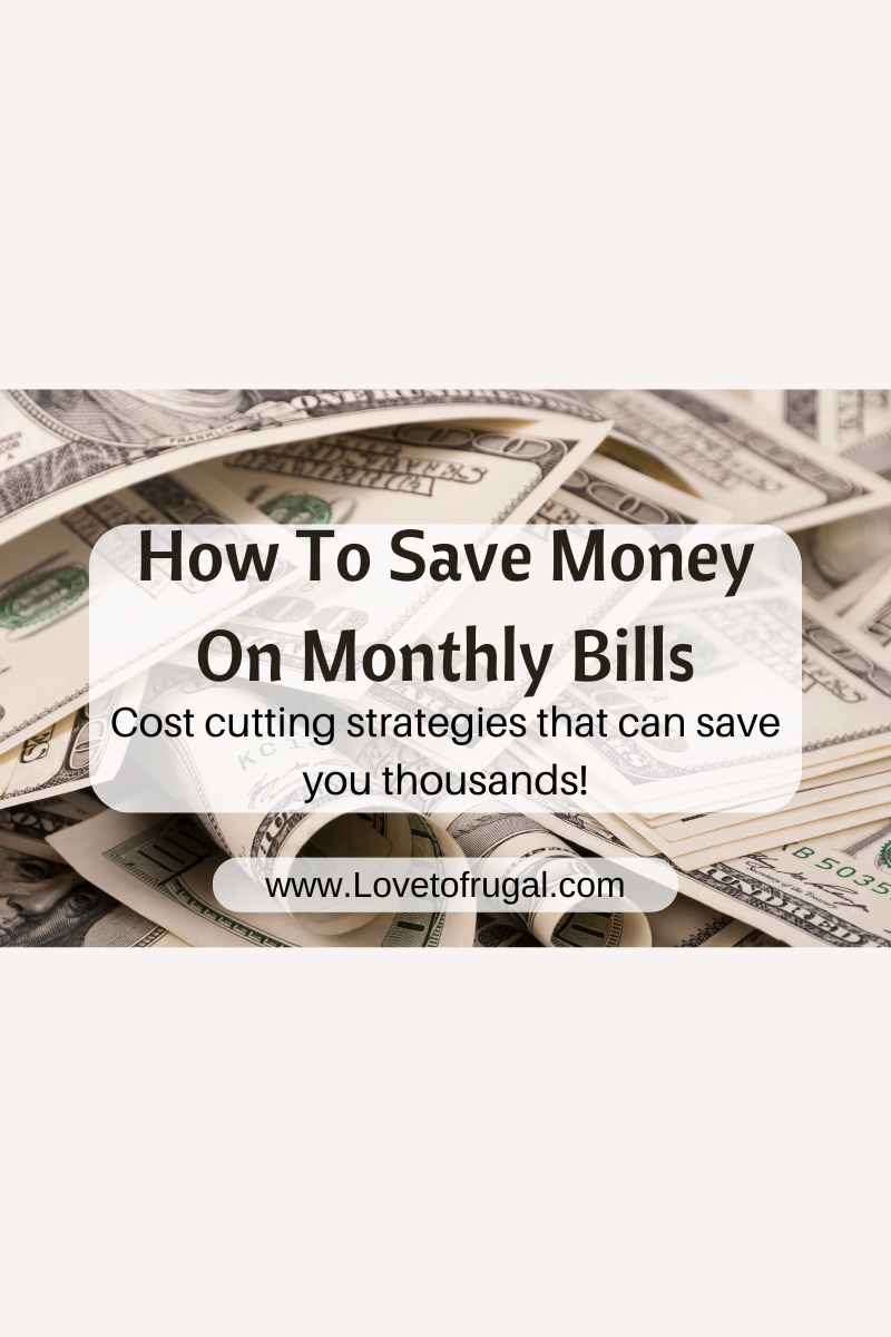 Saving Money on Monthly Bills
