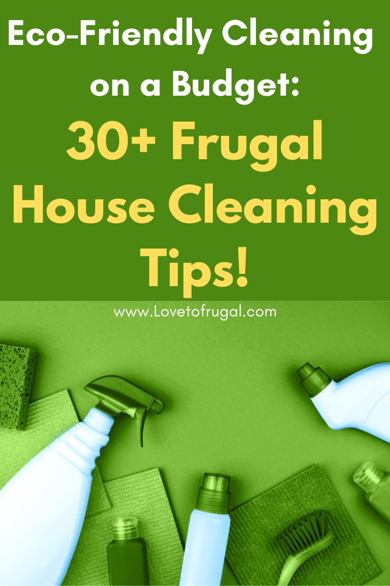 Frugal House Cleaning Tips green cleaning supplies