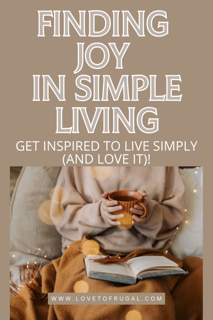 finding joy in simple living pin