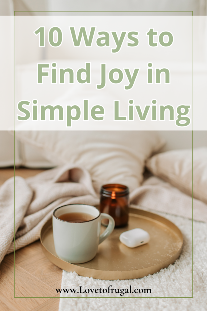 finding joy in simple living pin