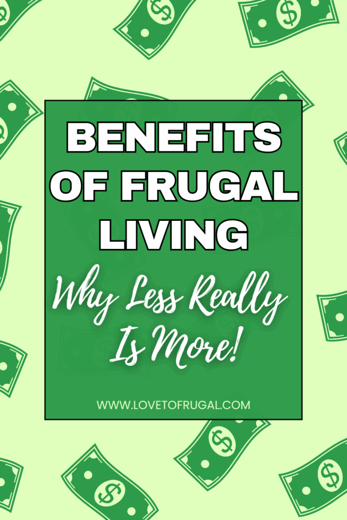 benefits of frugal living pin