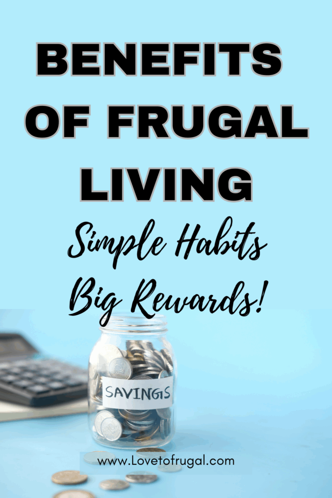 benefits of frugal living pin