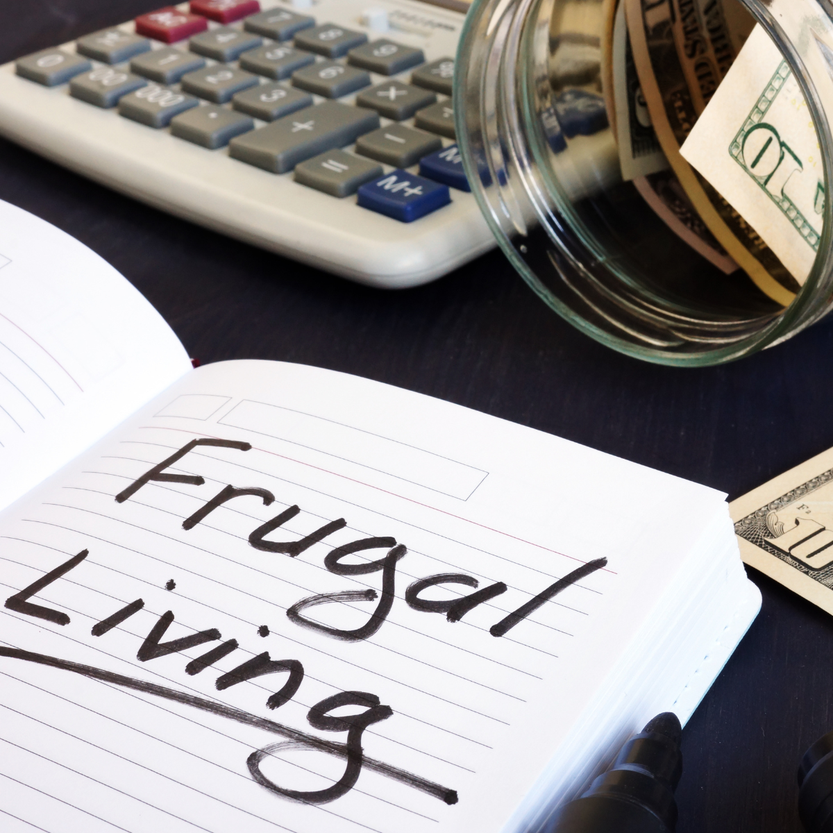 journal with frugal living image