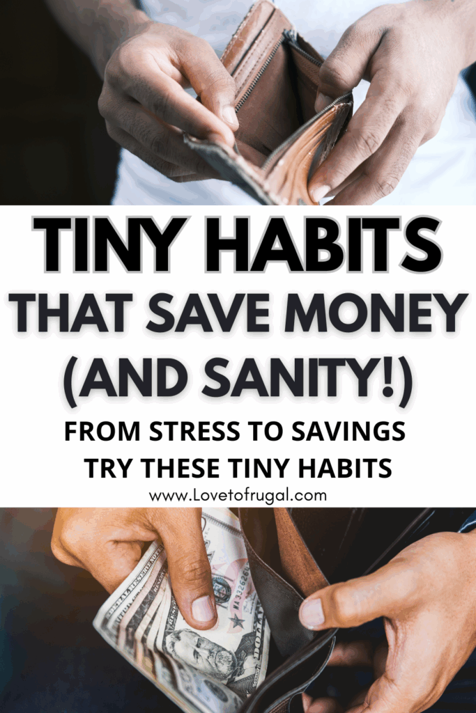 Tiny habits that save money Pin