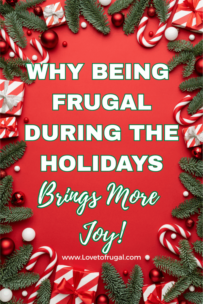 frugal during the holidays pin