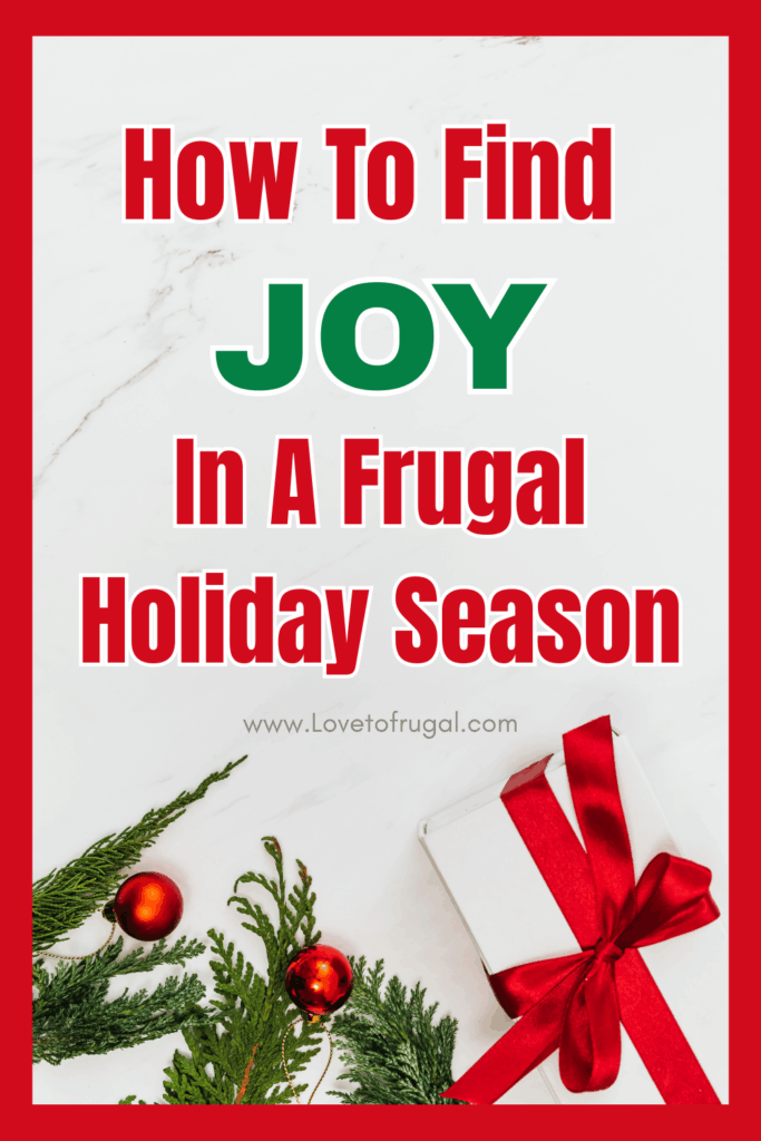 frugal during the holidays pin
