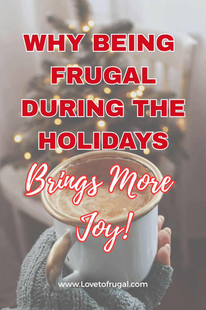 frugal during the holidays pin